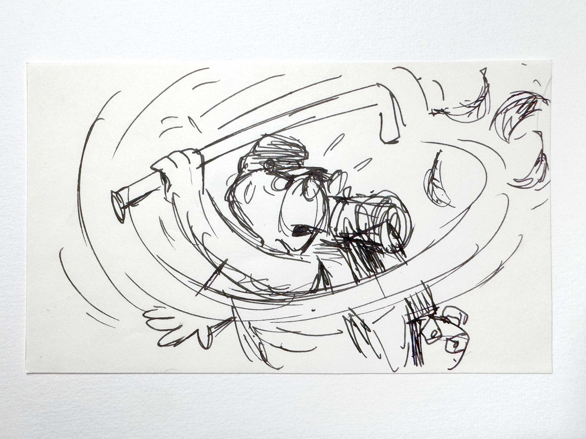 The Rescuers Original Production Used Storyboard Drawing - Art from the legendary Ted Berman (Walt Disney, 1977). For sale on FLIP Gallery