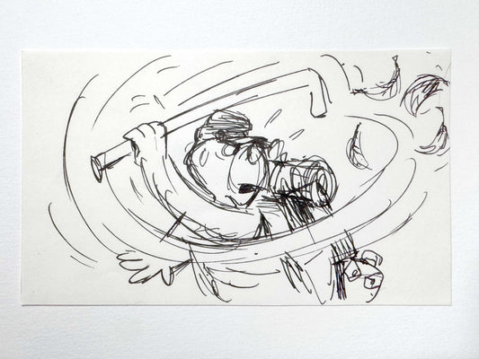 The Rescuers Original Production Used Storyboard Drawing - Art from the legendary Ted Berman (Walt Disney, 1977). For sale on FLIP Gallery