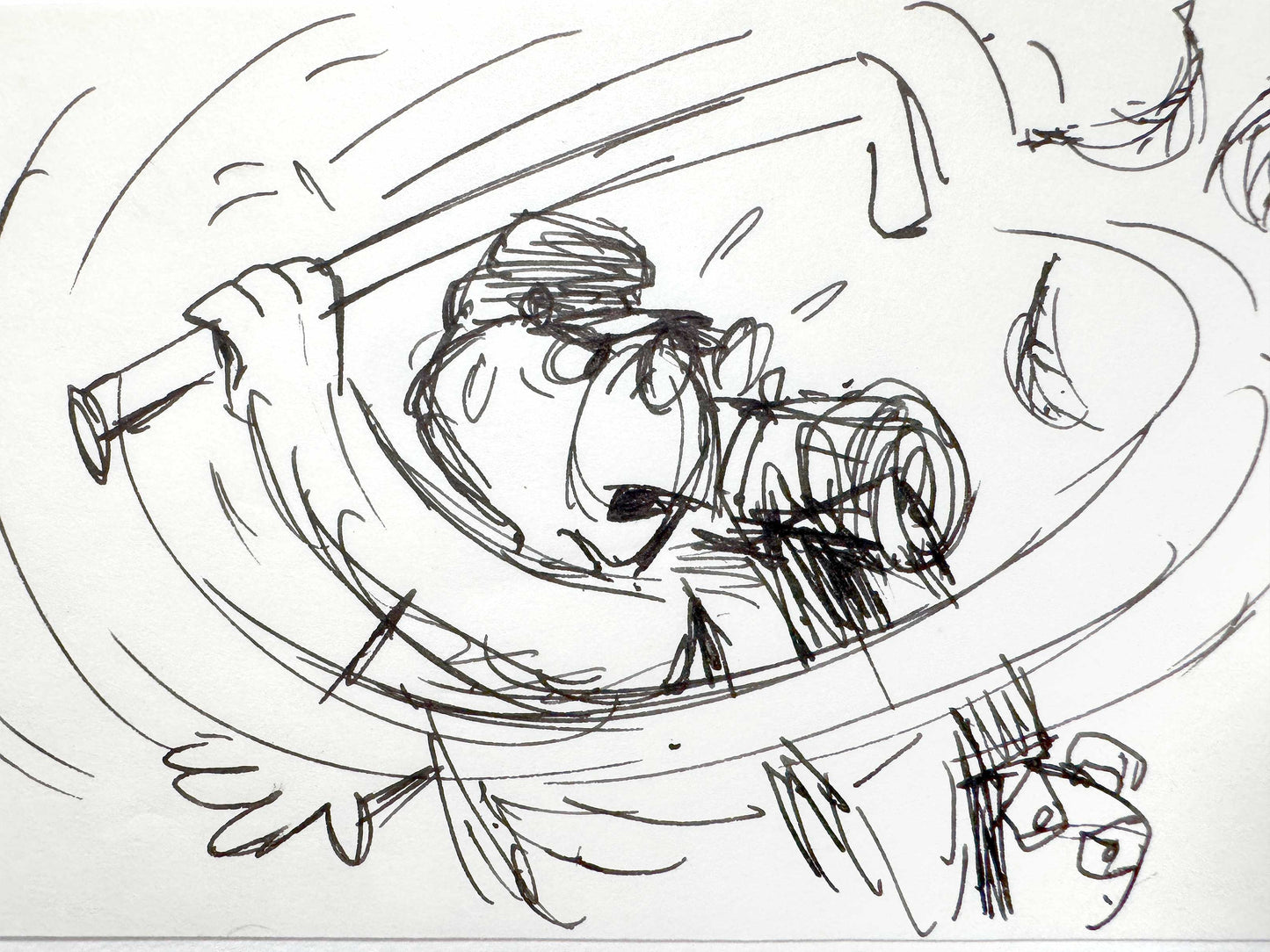 The Rescuers Original Production Used Storyboard Drawing - Art from the legendary Ted Berman (Walt Disney, 1977). For sale on FLIP Gallery