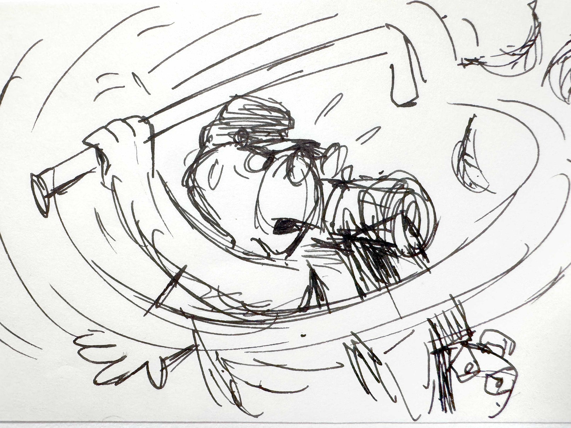 The Rescuers Original Production Used Storyboard Drawing - Art from the legendary Ted Berman (Walt Disney, 1977). For sale on FLIP Gallery