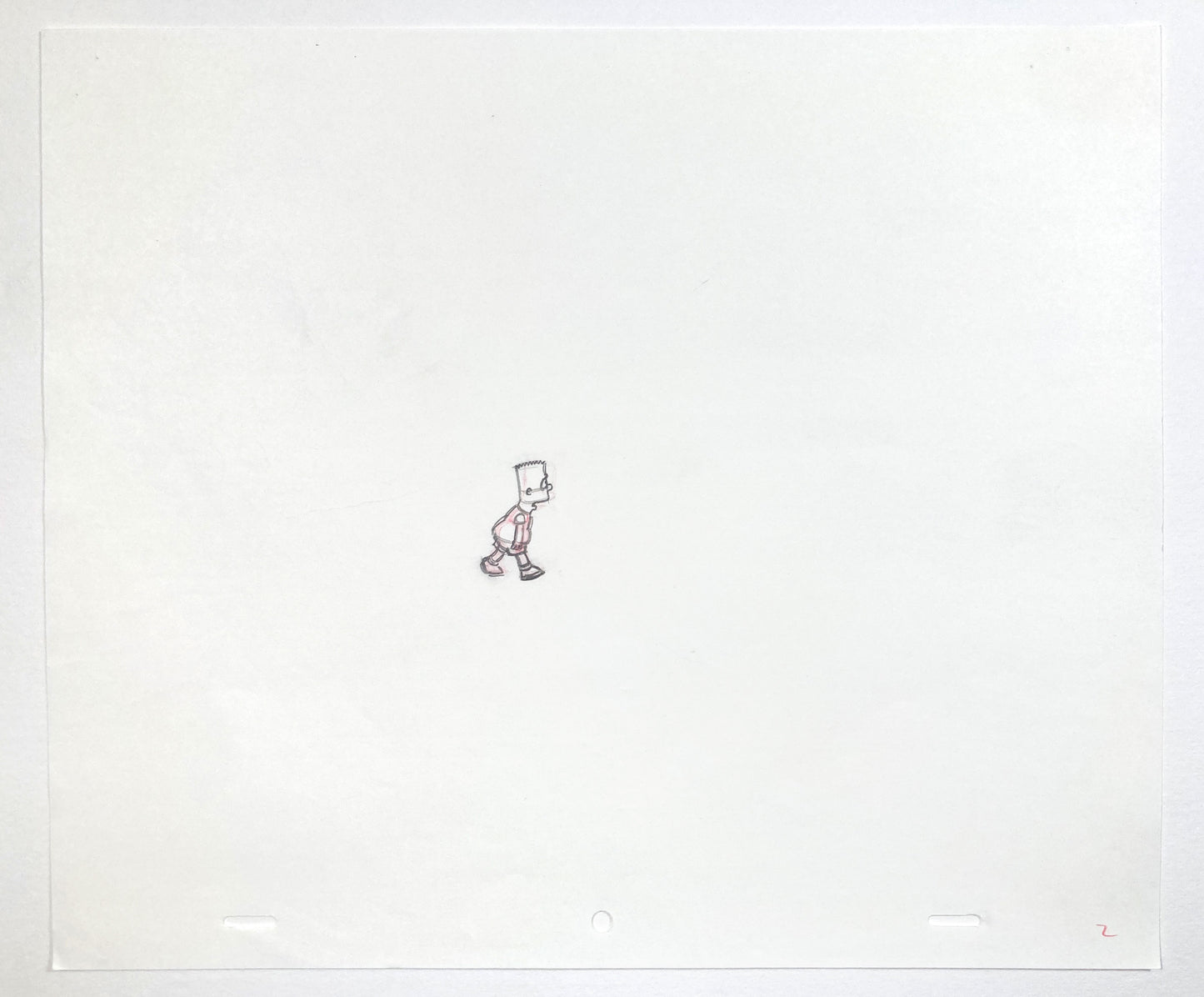 The SIMPSONS Original Animation Production Drawing of Bart Simpson. For sale on FLIP Gallery