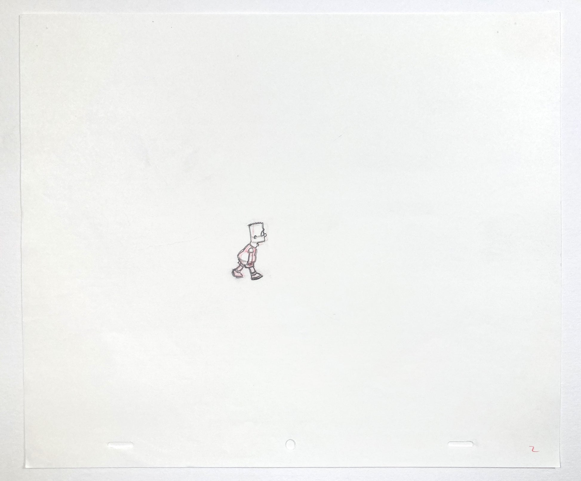 The SIMPSONS Original Animation Production Drawing of Bart Simpson. For sale on FLIP Gallery