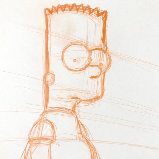 The SIMPSONS : Original Production Used Animation Drawing of Bart Simpson. For sale on FLIP Gallery