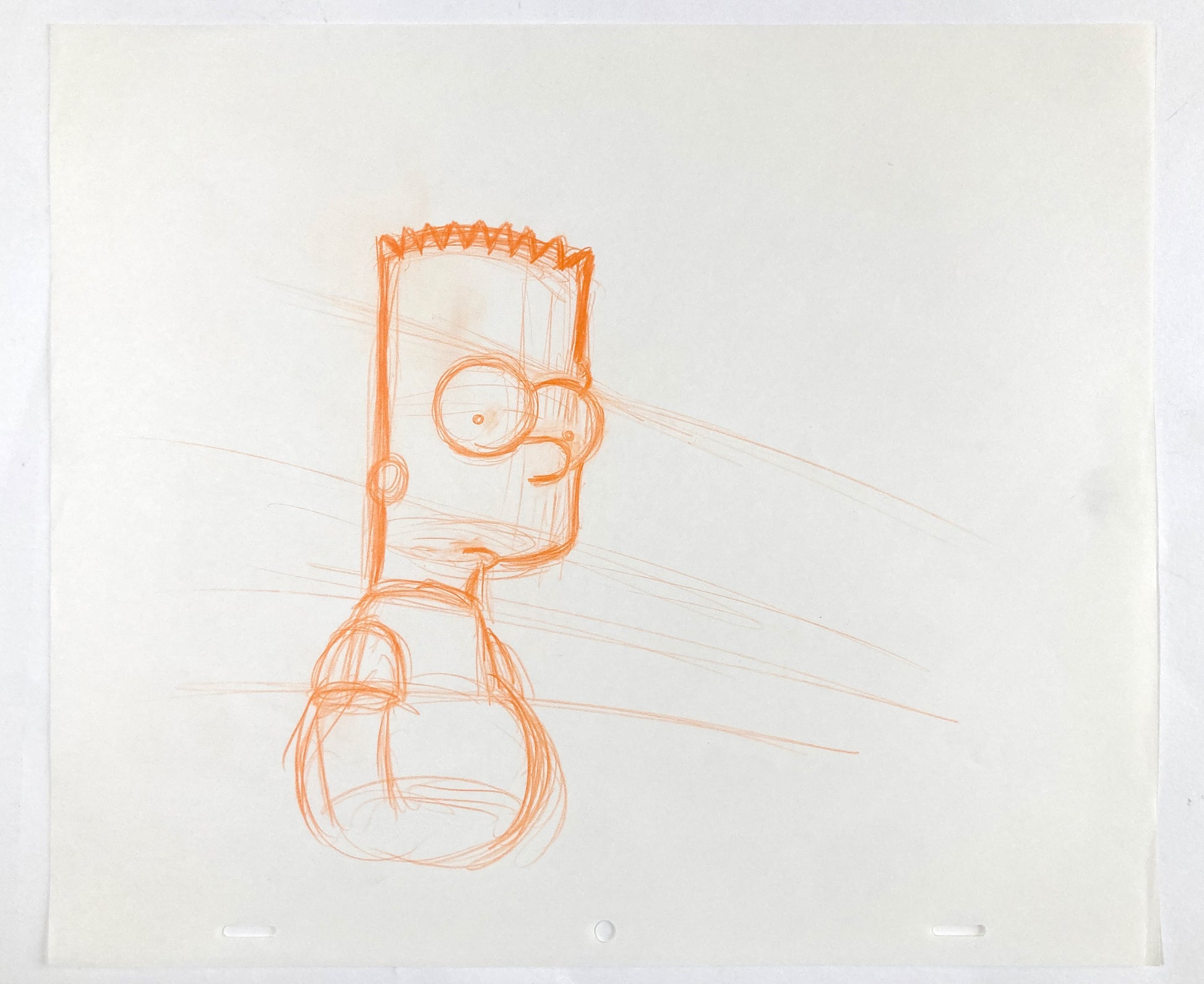 The SIMPSONS : Original Production Used Animation Drawing of Bart Simpson. For sale on FLIP Gallery