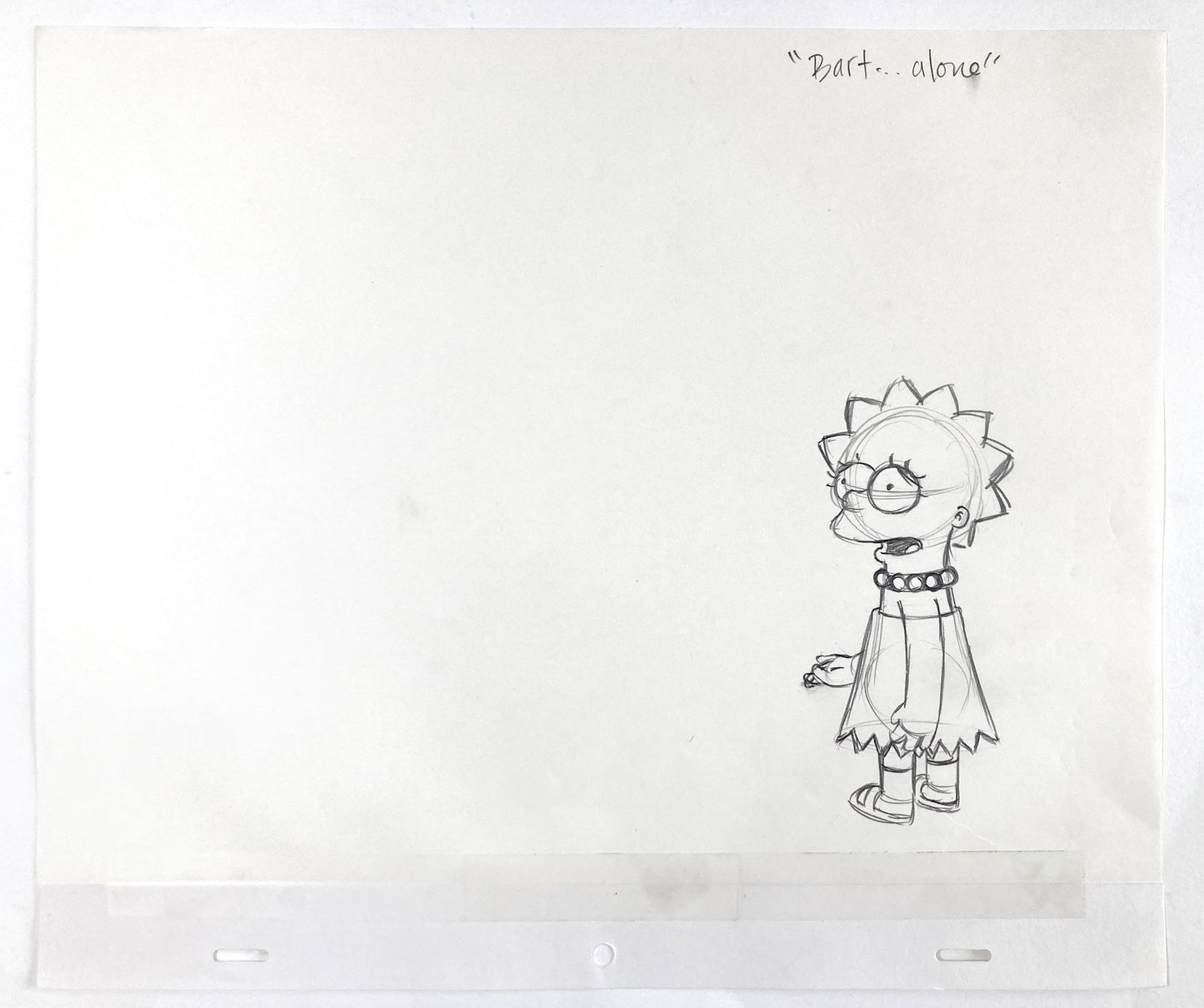 The SIMPSONS Original Production Used Animation Drawing of Lisa Simpson (Matt Groening). For sale on FLIP Gallery