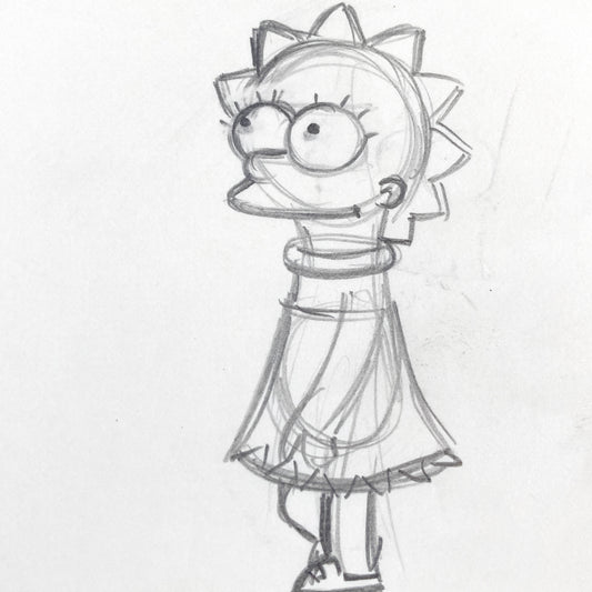 The SIMPSONS - Original Production Used Animation Drawing of Lisa Simpson. For sale on FLIP Gallery