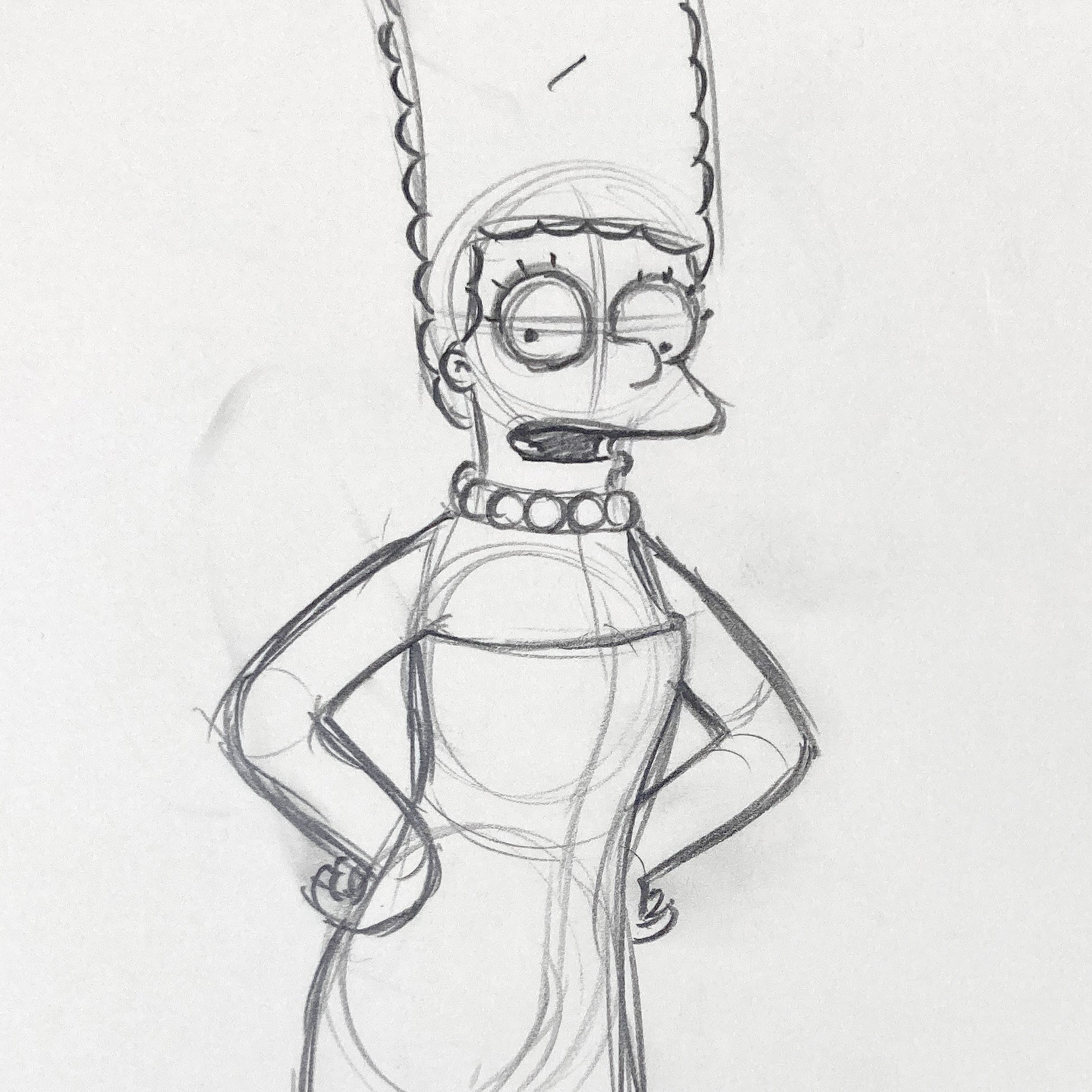 The SIMPSONS : Original Animation Drawing of Marge Simpson (Matt Groening). For sale on FLIP Gallery