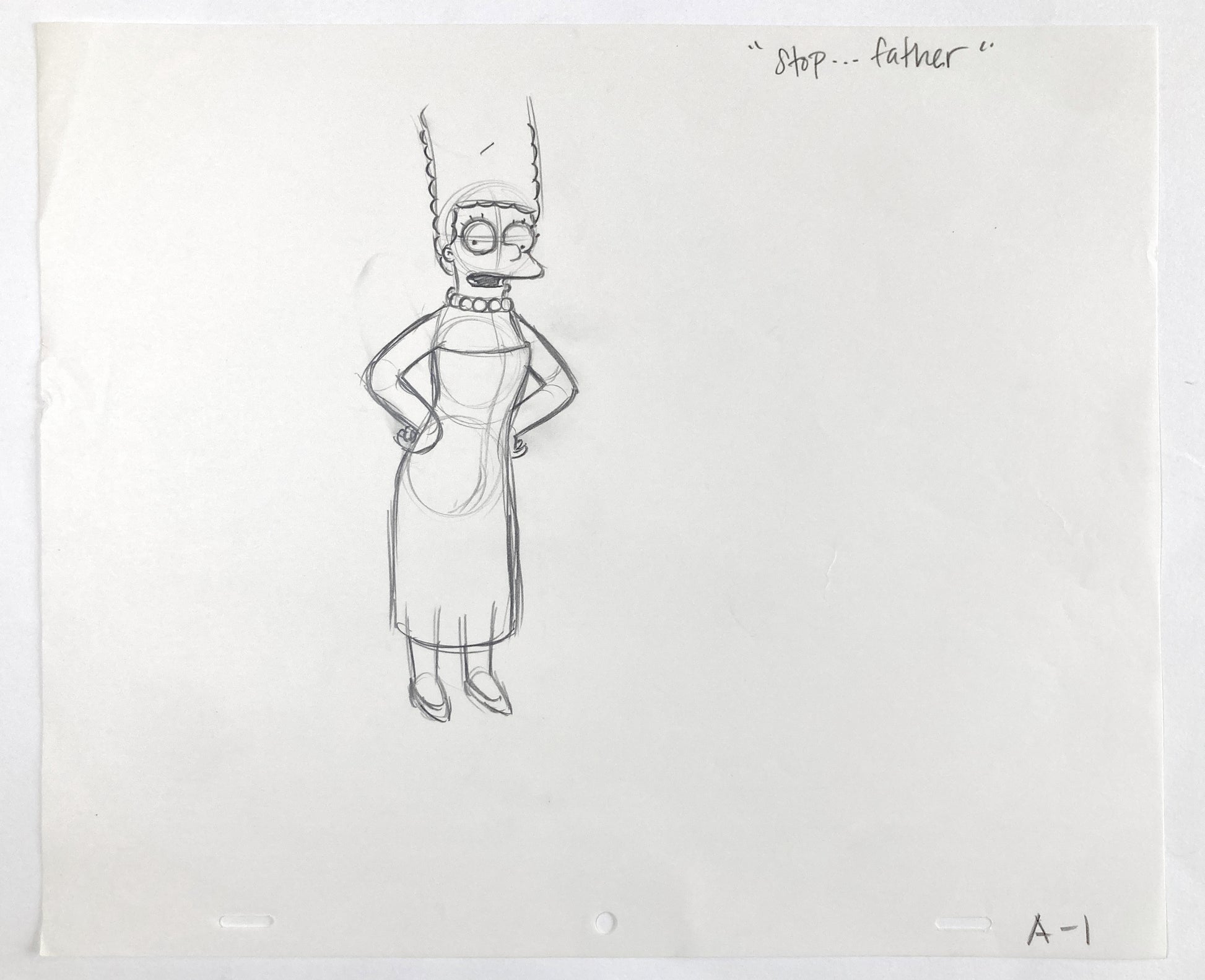 The SIMPSONS : Original Animation Drawing of Marge Simpson (Matt Groening). For sale on FLIP Gallery