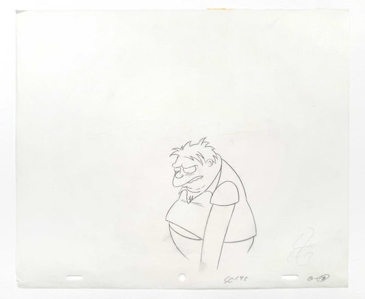 The SIMPSONS Original Animation Art Drawing of Barney Gumble. For sale on FLIP Gallery