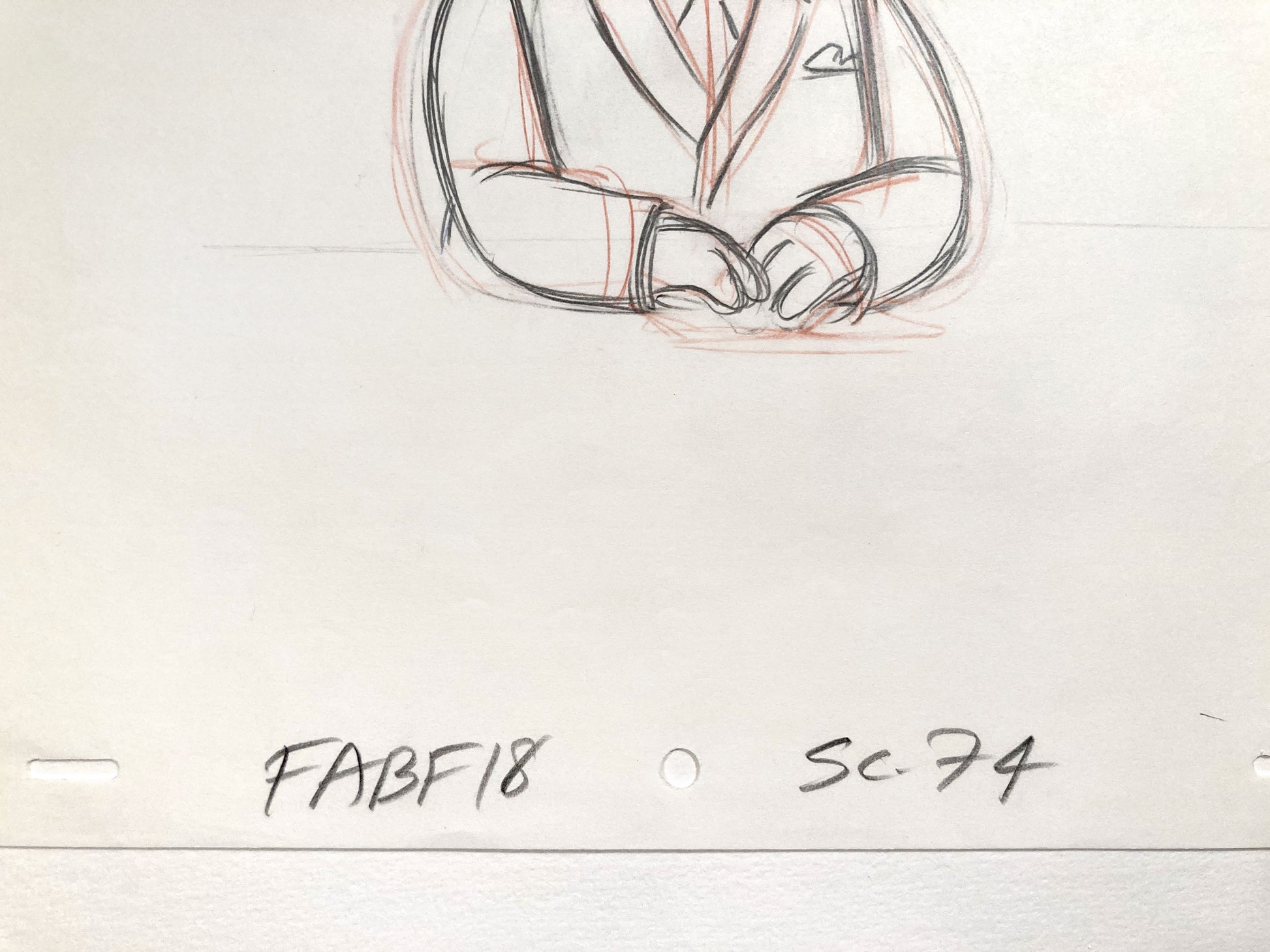 The SIMPSONS Original Animation Art Drawing of Kent Brockman. For sale on FLIP Gallery