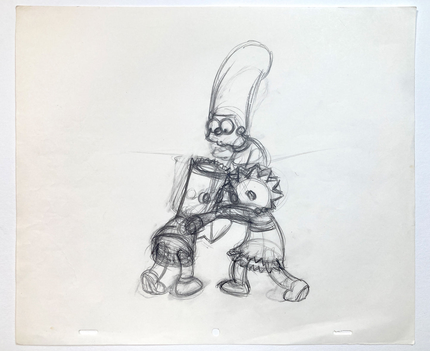 The Simpsons : Original Production Used Rough Animation Drawing of Marge, Bart and Lisa (1990’s). For sale on FLIP Gallery