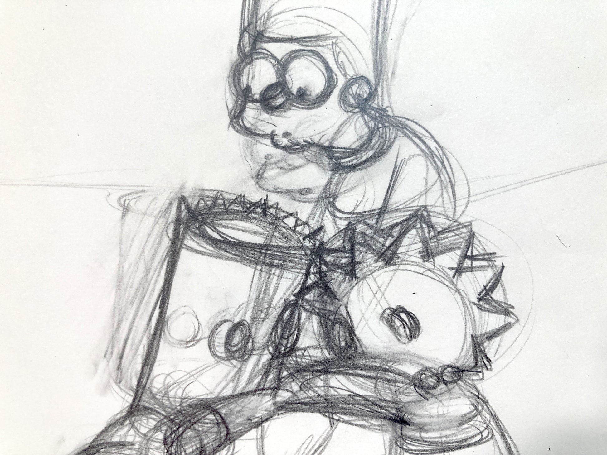 The Simpsons : Original Production Used Rough Animation Drawing of Marge, Bart and Lisa (1990’s). For sale on FLIP Gallery