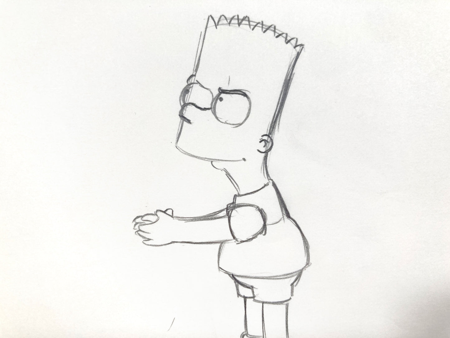 The SIMPSONS : Original Production Used Animation Drawing of Bart Simpson. For sale on FLIP Gallery