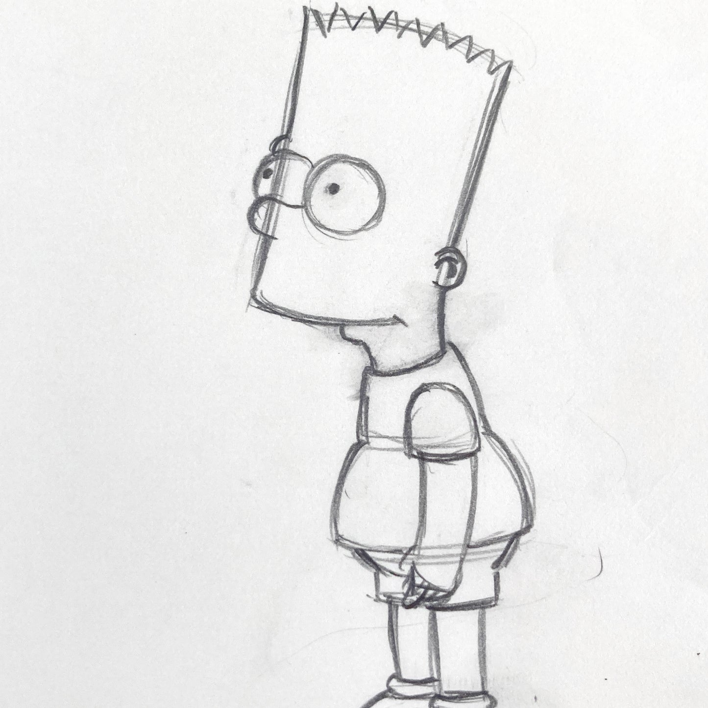 The SIMPSONS : Original Production Used Animation Drawing of Bart Simpson. For sale on FLIP Gallery