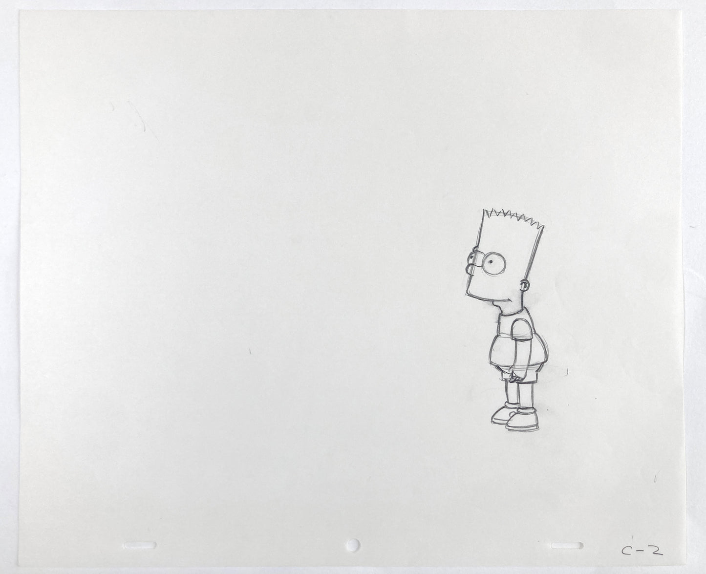 The SIMPSONS : Original Production Used Animation Drawing of Bart Simpson. For sale on FLIP Gallery