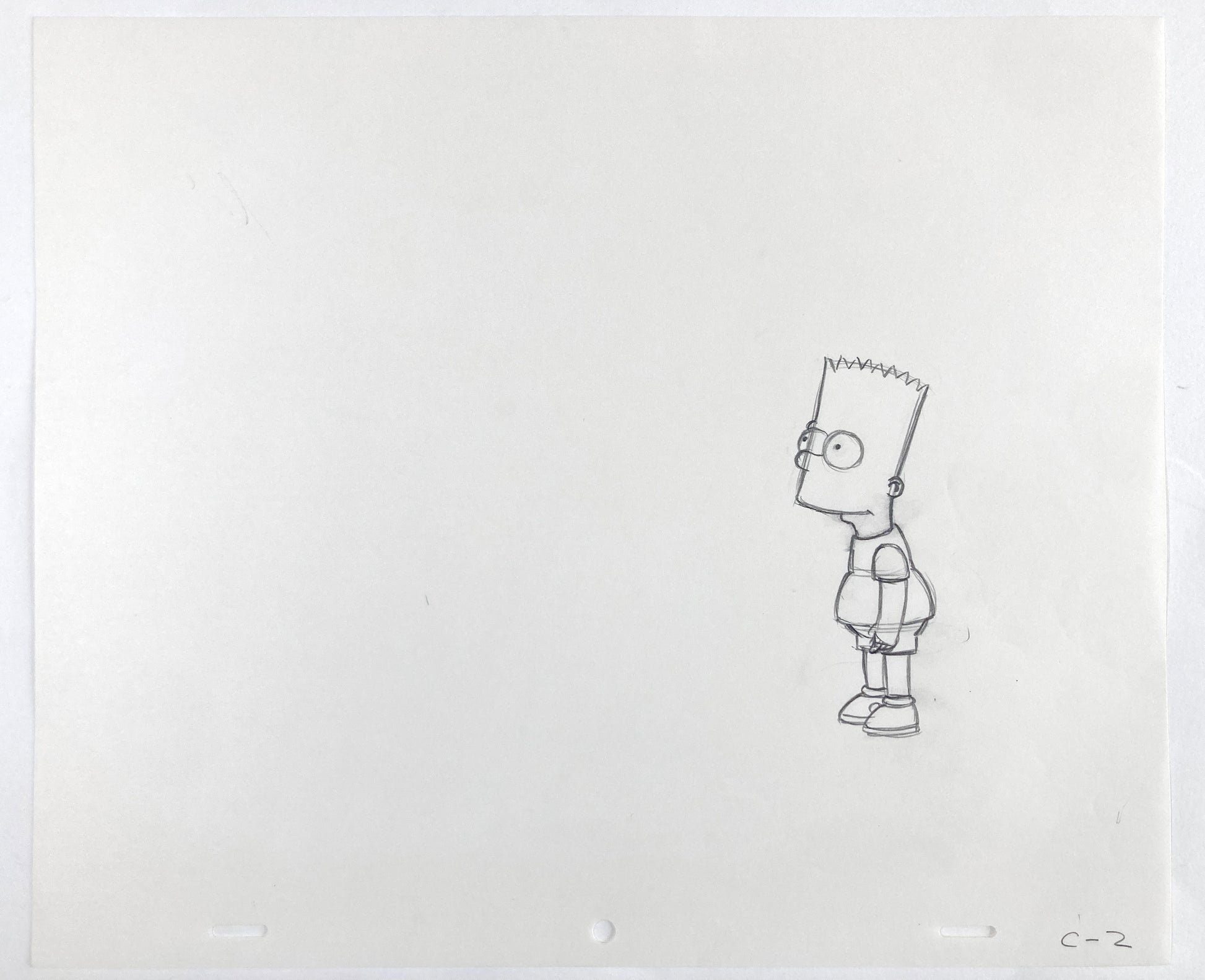 The SIMPSONS : Original Production Used Animation Drawing of Bart Simpson. For sale on FLIP Gallery