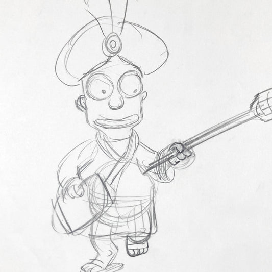 The SIMPSONS : Original Production Used Animation Drawing of Bart Simpson (Matt Groening). For sale on FLIP Gallery