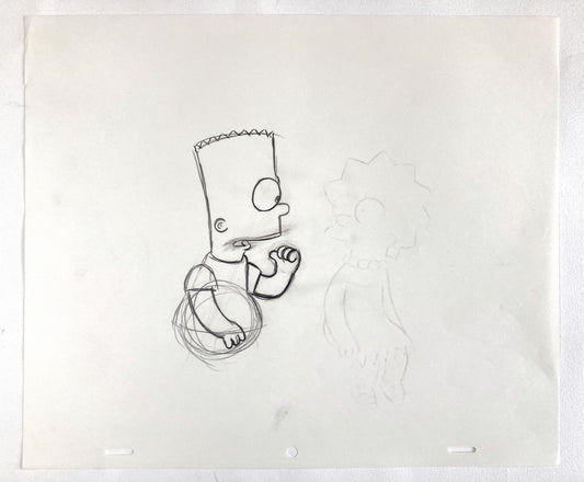 The SIMPSONS : Original Animation Drawing of Bart Simpson (Matt Groening). For sale on FLIP Gallery