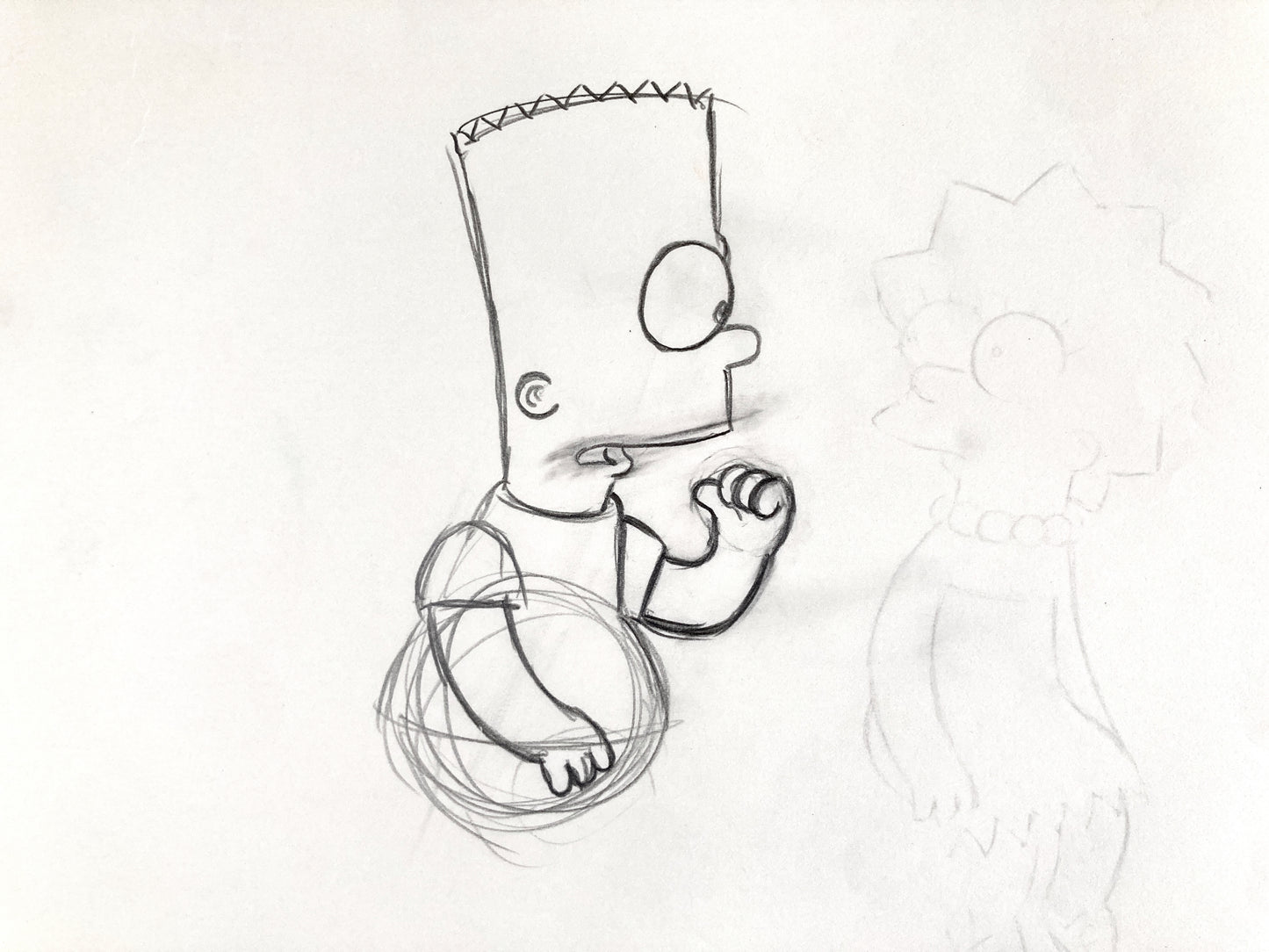 The SIMPSONS : Original Animation Drawing of Bart Simpson (Matt Groening). For sale on FLIP Gallery