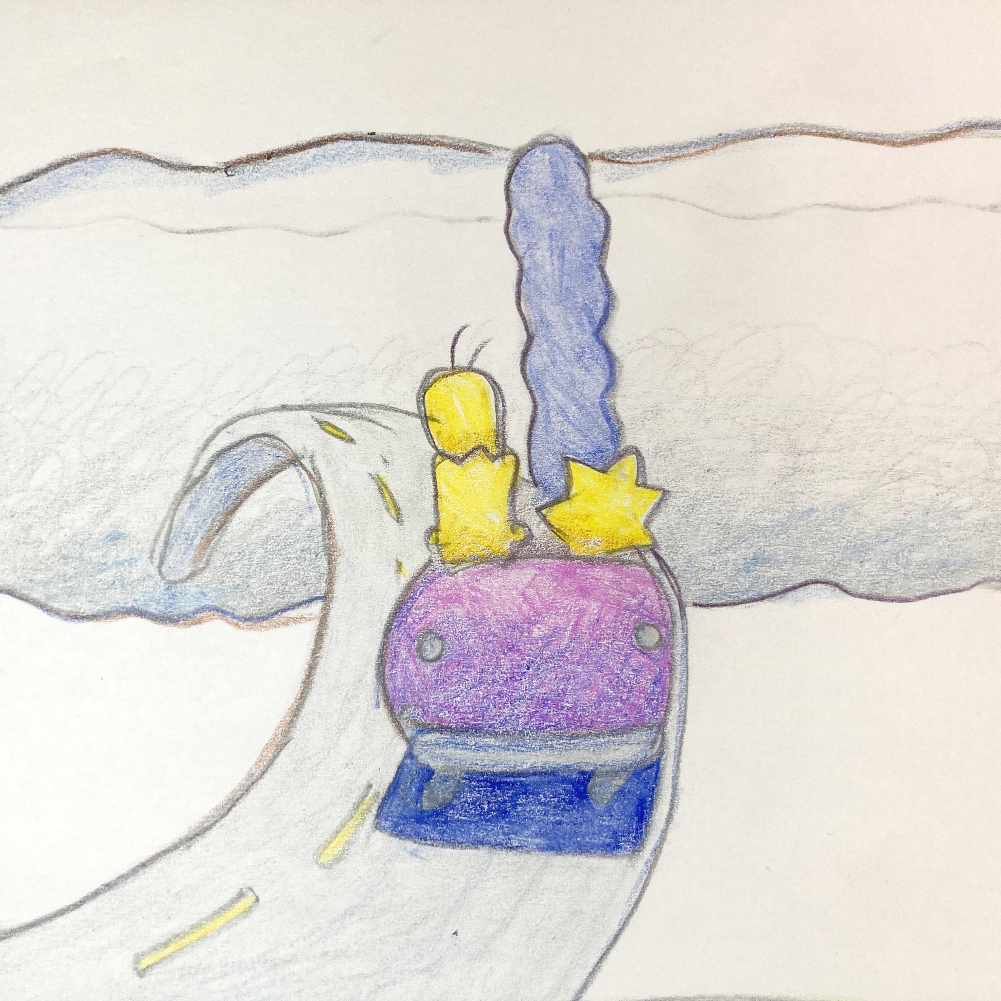 Original Animation Production Drawing from The Simpsons by Bill Plympton