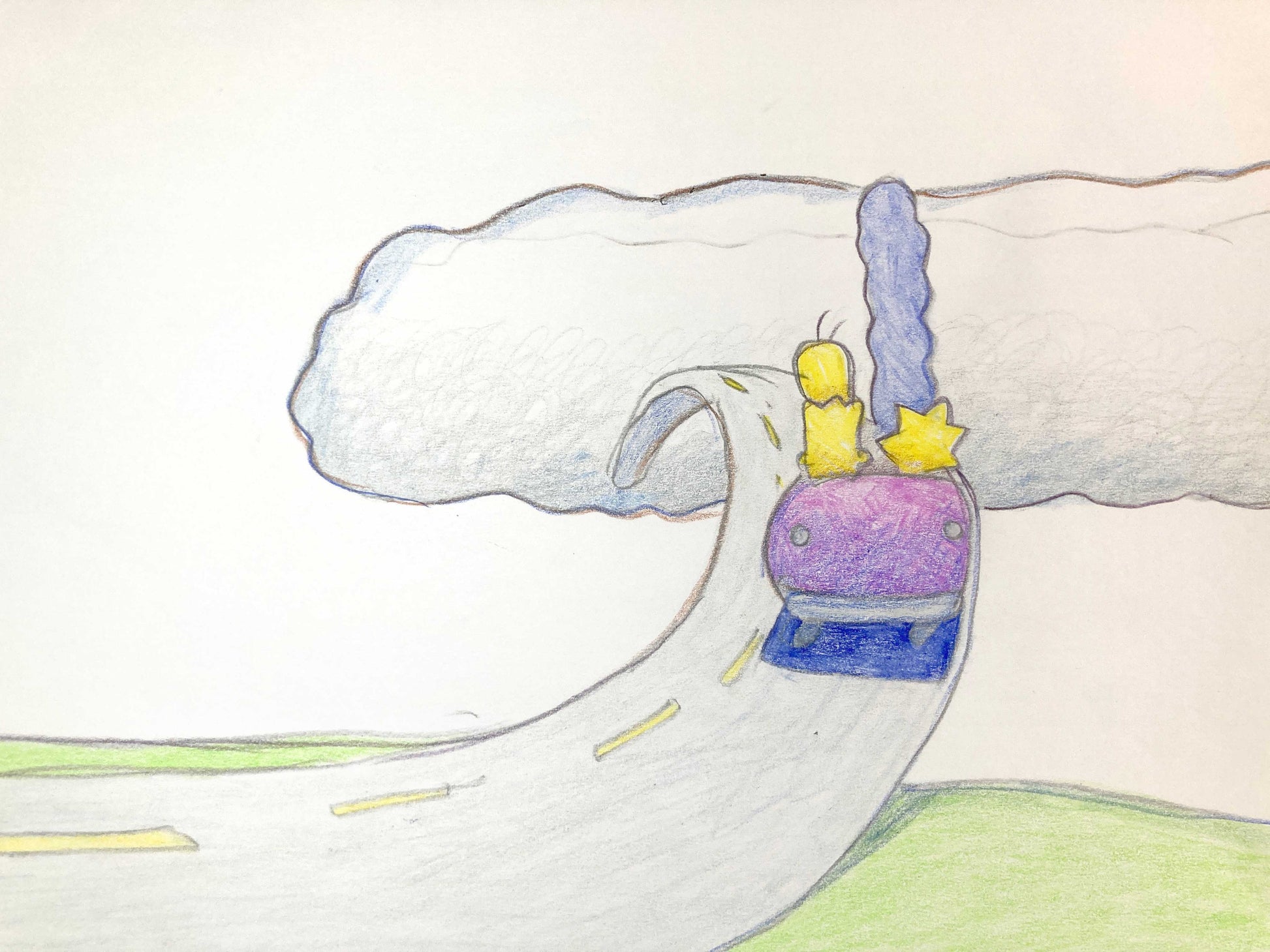 Bill Plympton Original Animation Art Drawing from The Simpsons Season 19 (Fox, 2019). For sale on FLIP Gallery