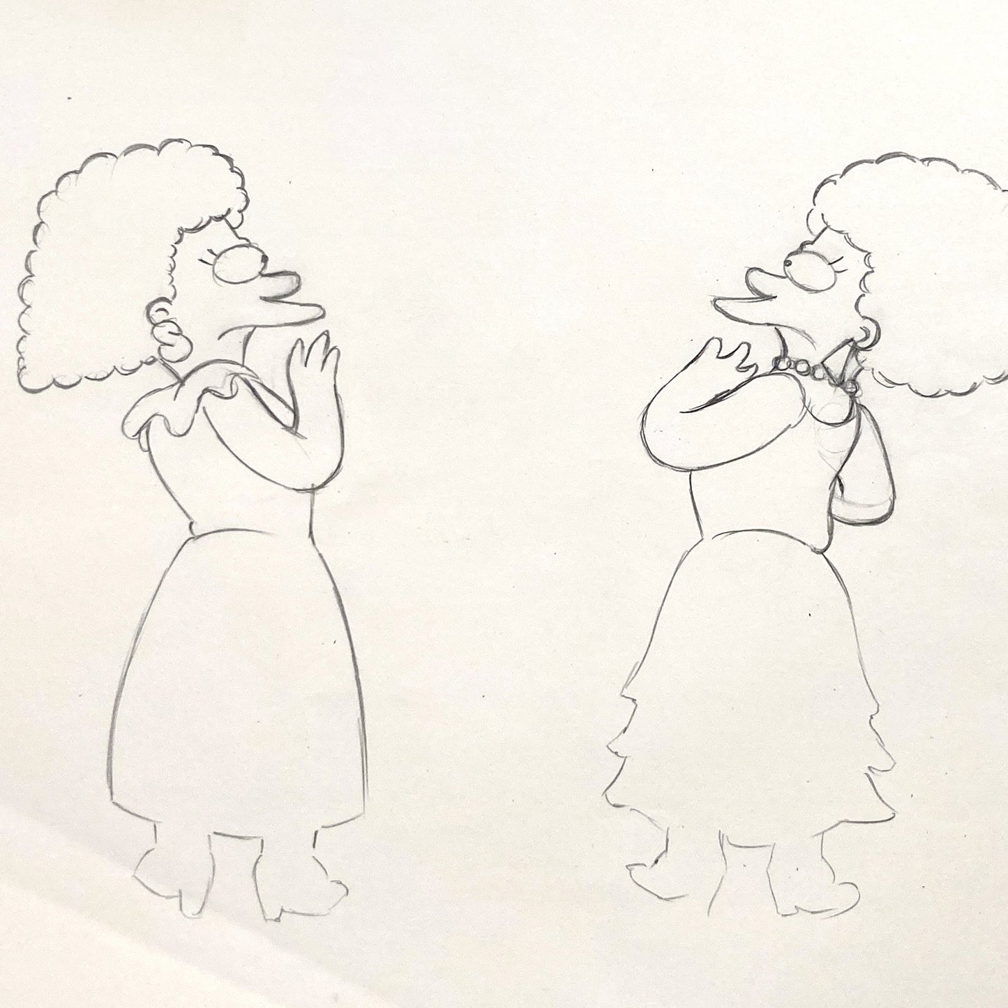 The SIMPSONS Original Animation Drawing of Patty et Selma Bouvier. For sale on FLIP Gallery