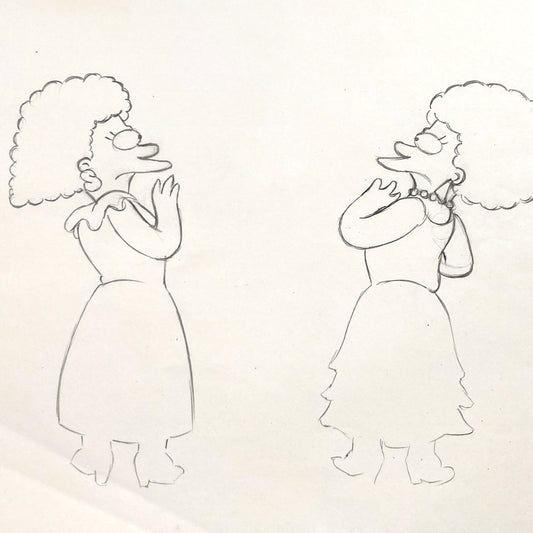 The SIMPSONS Original Animation Drawing of Patty et Selma Bouvier. For sale on FLIP Gallery