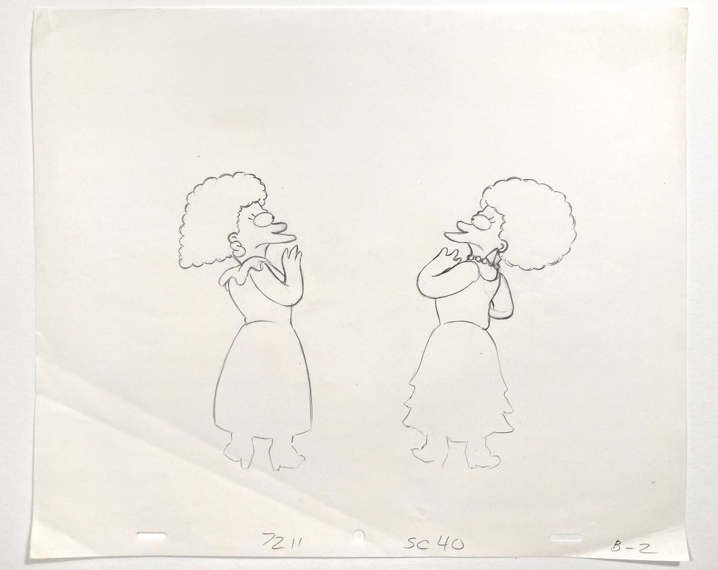 The SIMPSONS Original Animation Drawing of Patty et Selma Bouvier. For sale on FLIP Gallery