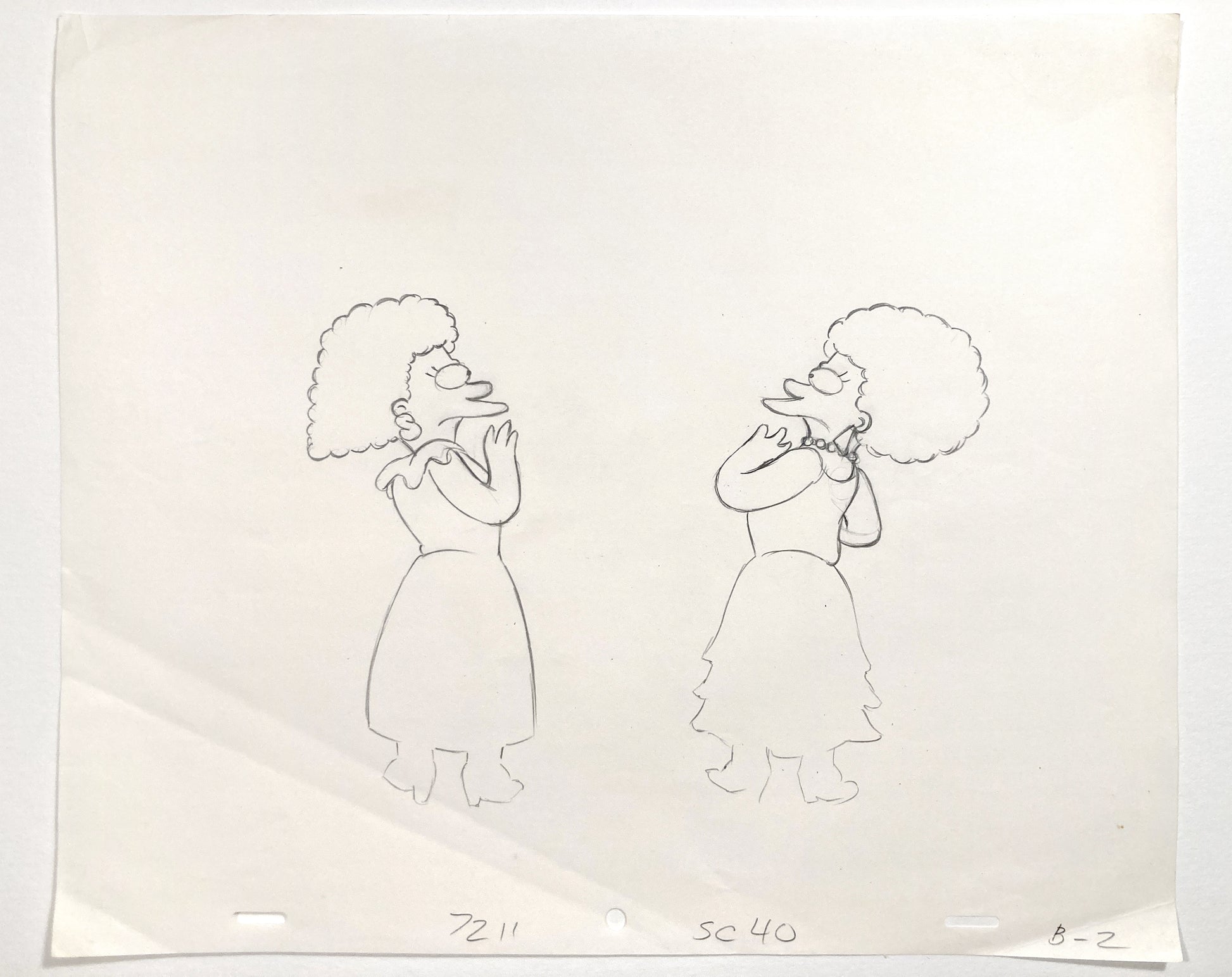 The SIMPSONS Original Animation Drawing of Patty et Selma Bouvier. For sale on FLIP Gallery