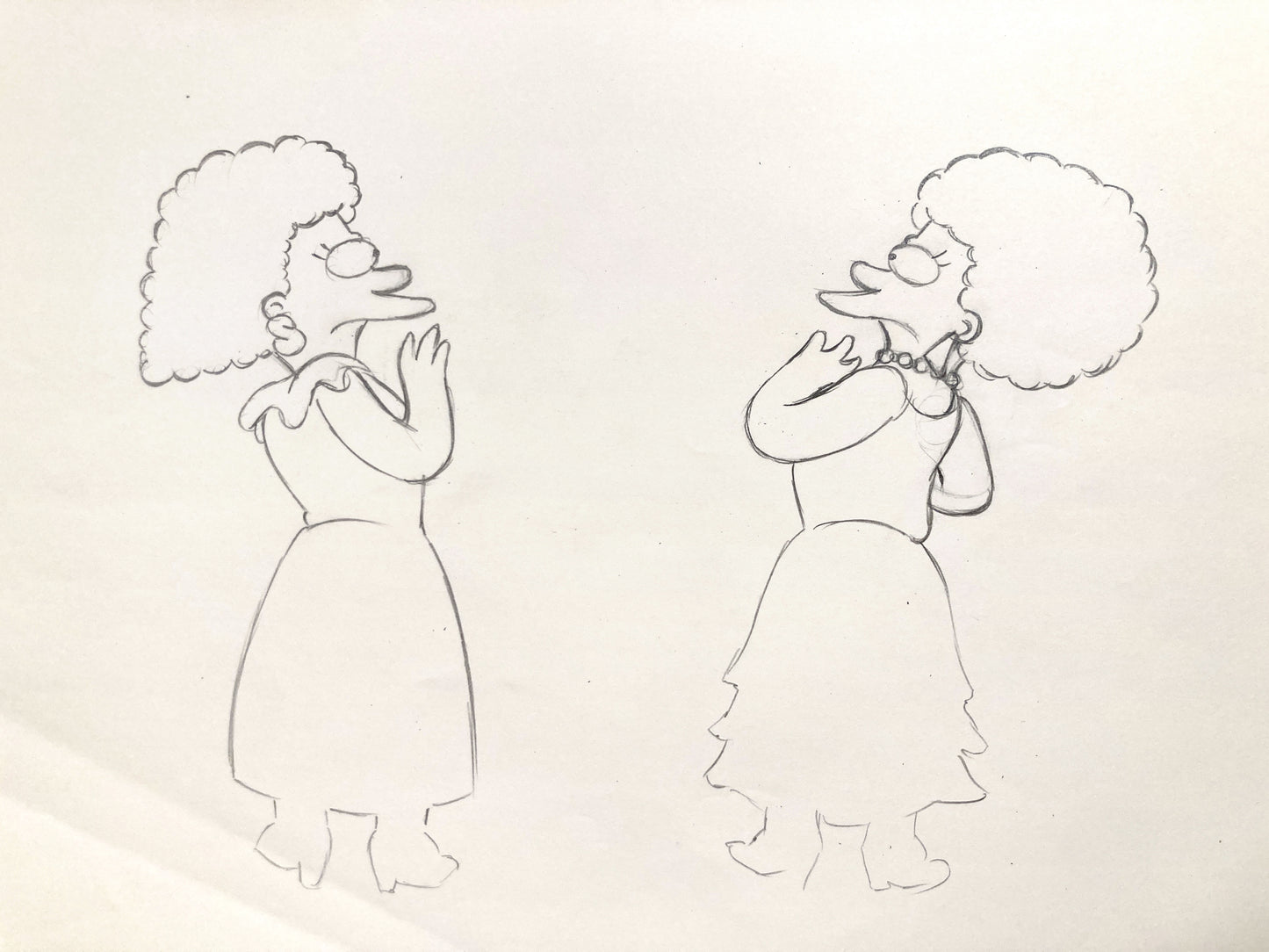 The SIMPSONS Original Animation Drawing of Patty et Selma Bouvier. For sale on FLIP Gallery