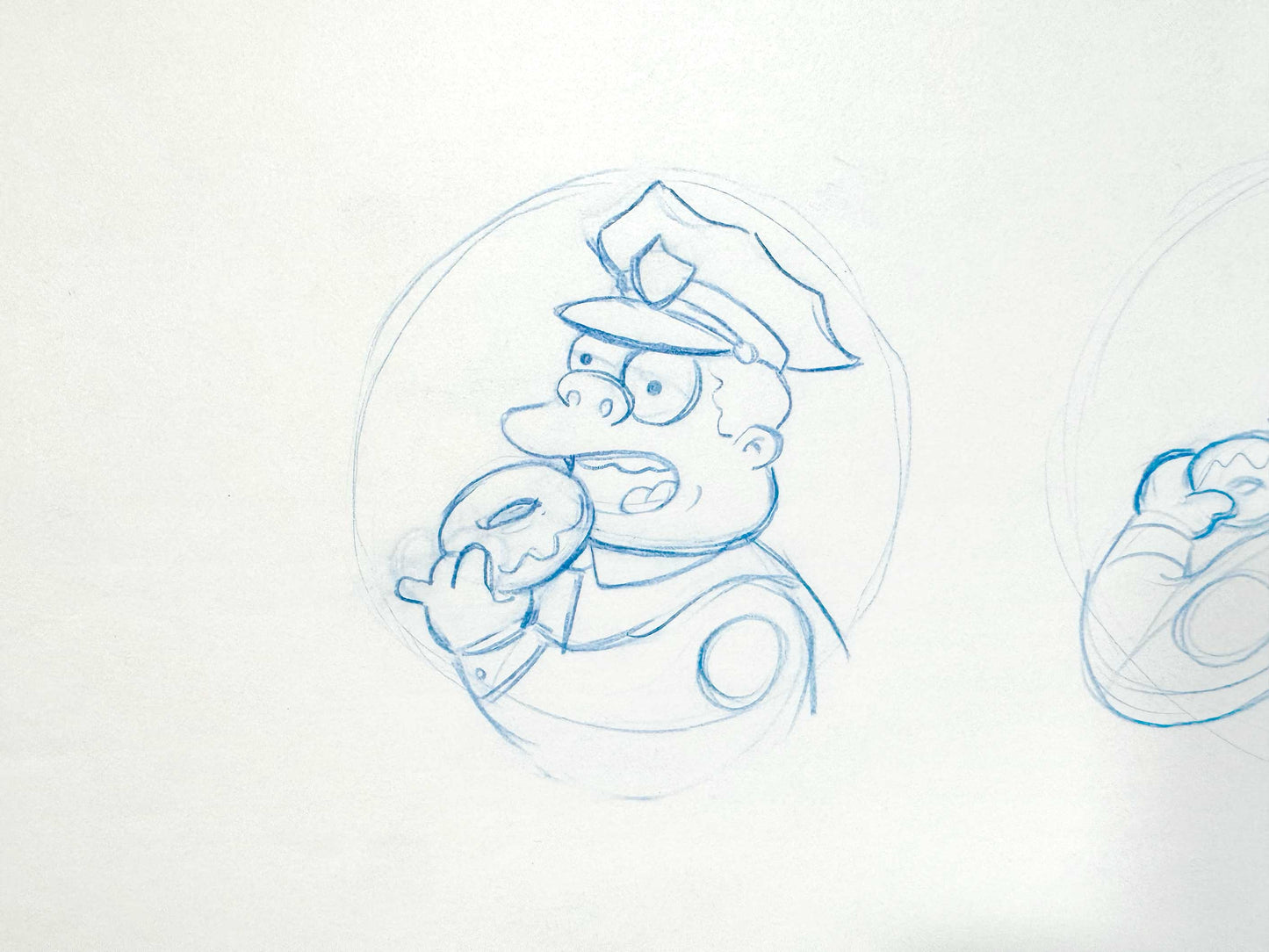The Simpsons : Original Licensing Division Artwork of Chief Wiggum (Fox, 1997). For sale on FLIP Gallery