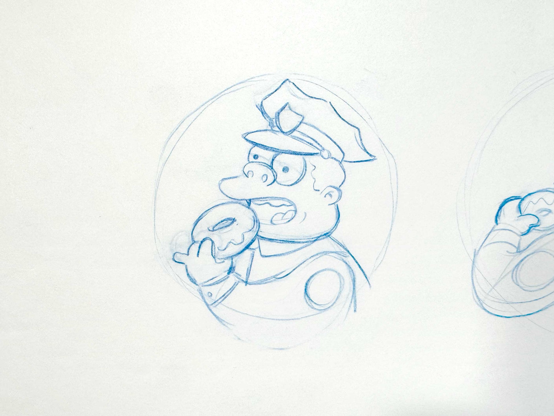 The Simpsons : Original Licensing Division Artwork of Chief Wiggum (Fox, 1997). For sale on FLIP Gallery