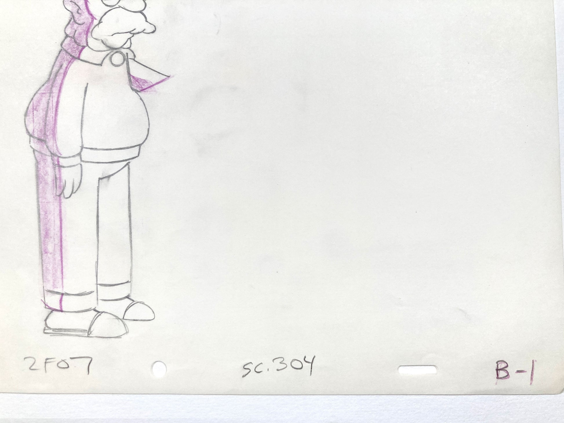 The SIMPSONS : Original Production Used Animation Drawing of Grandpa Simpson. For sale on FLIP Gallery