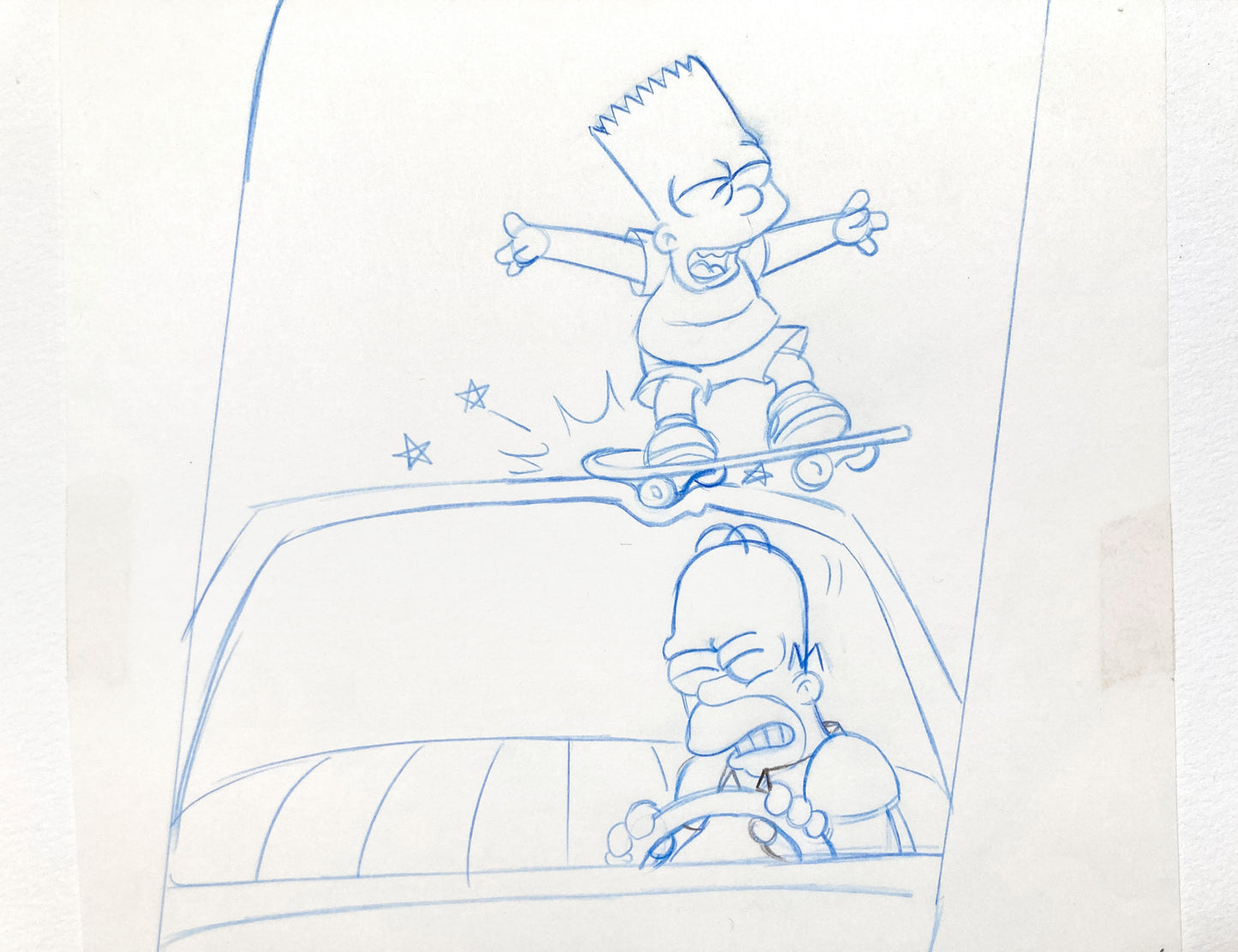 The Simpsons : Licensing Division Artwork of Homer and Bart Simpson (Fox, 1998). For sale on FLIP Gallery