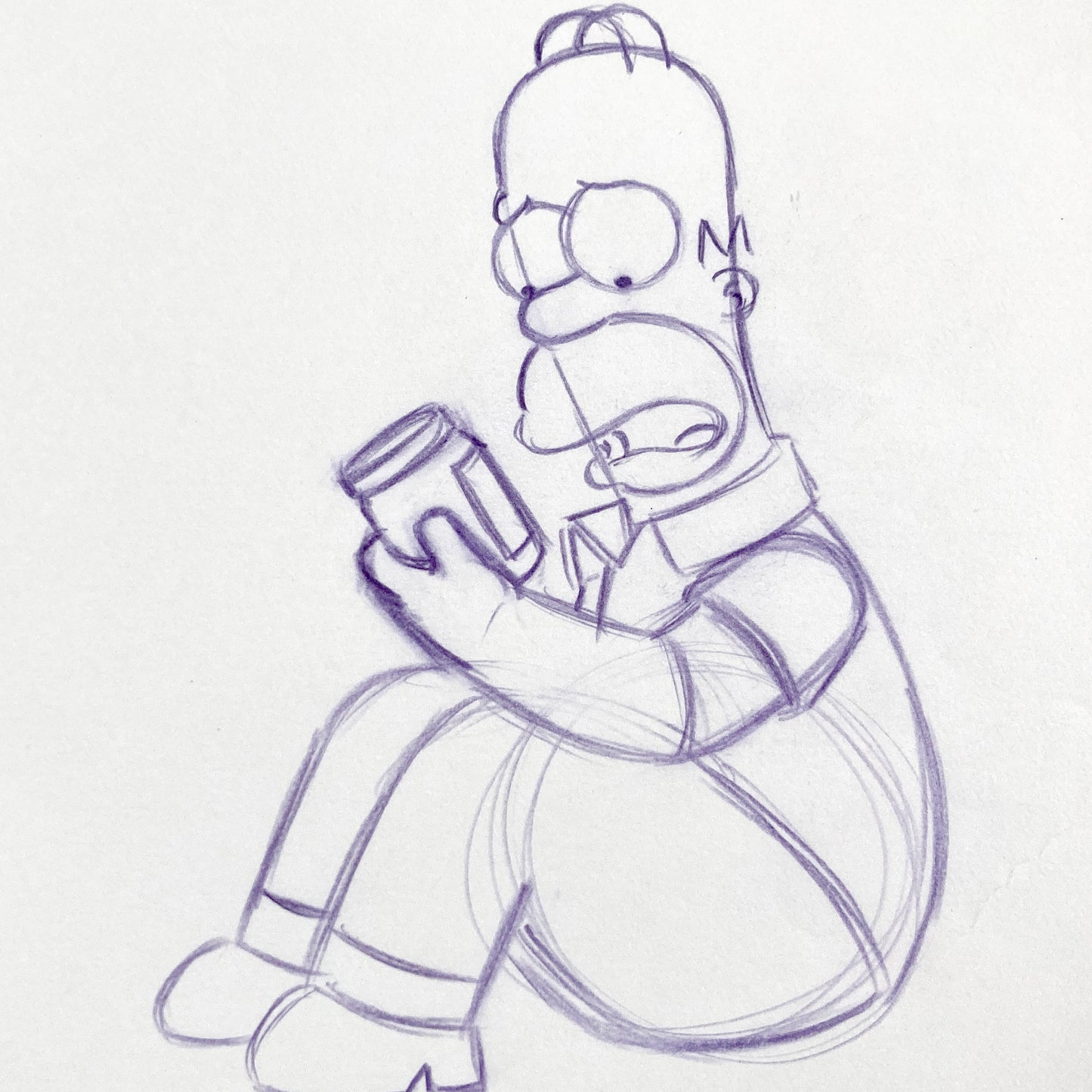 The SIMPSONS Original Animation Drawing of Homer Simpson (Matt Groening)