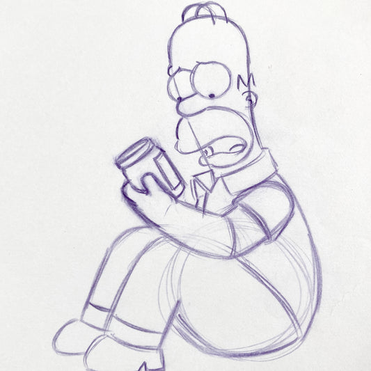 The SIMPSONS Original Animation Drawing of Homer Simpson (Matt Groening)