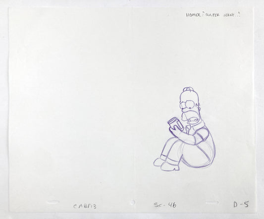 The SIMPSONS Original Animation Drawing of Homer Simpson (Matt Groening)