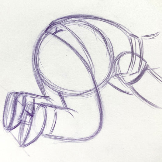 The SIMPSONS : Original Production Used Animation Rough Artwork Drawing of Homer Simpson. For sale on FLIP Gallery