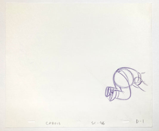 The SIMPSONS : Original Production Used Animation Rough Artwork Drawing of Homer Simpson. For sale on FLIP Gallery