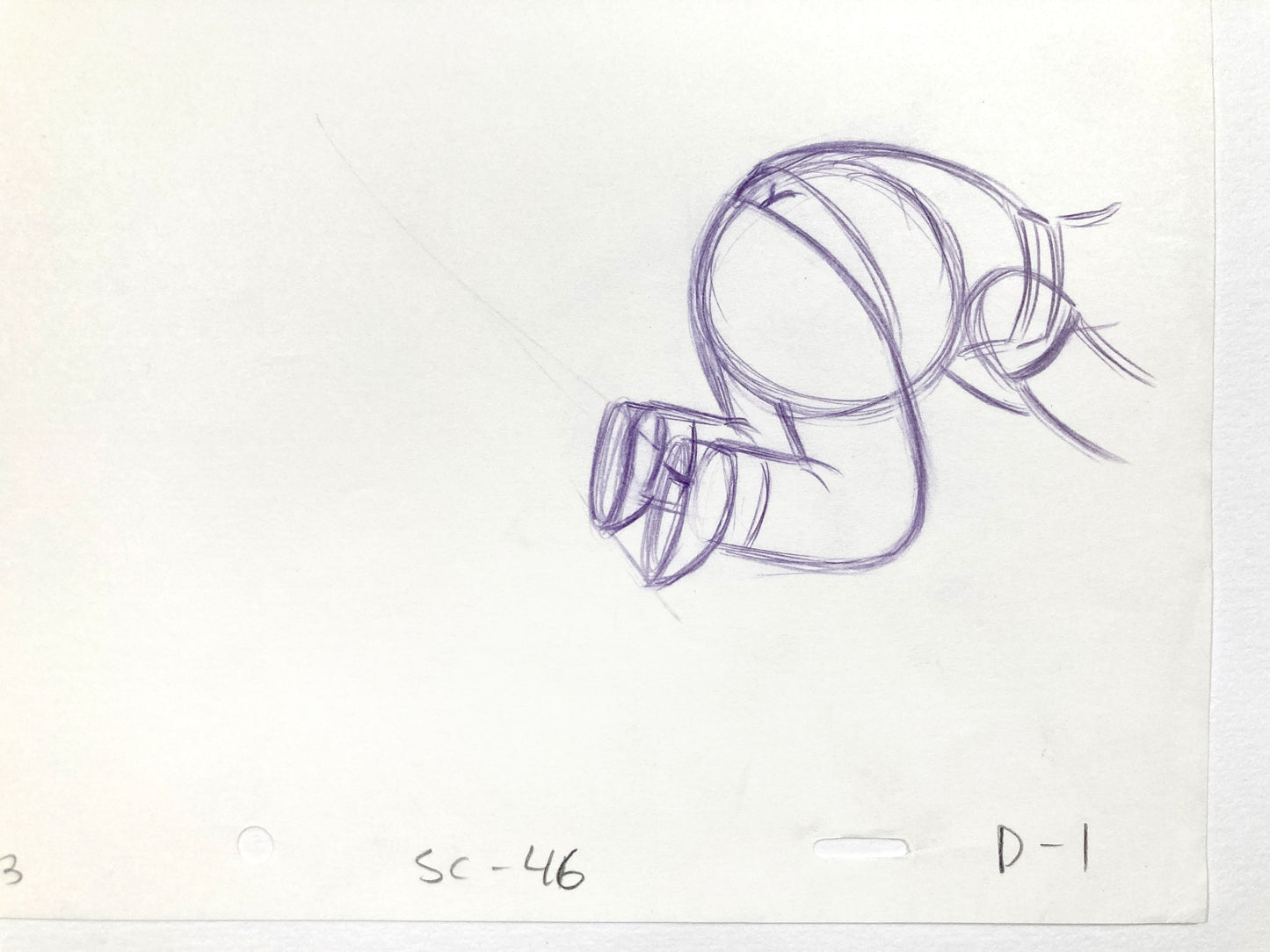 The SIMPSONS : Original Production Used Animation Rough Artwork Drawing of Homer Simpson. For sale on FLIP Gallery