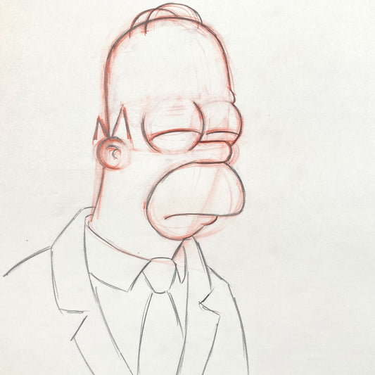 The SIMPSONS : Original Production Used Animation Drawing of Homer Simpson. For sale on FLIP Gallery