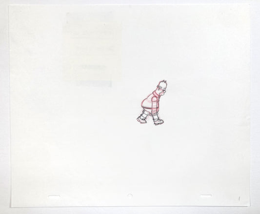The SIMPSONS : Original Animation Drawing of Homer Simpson. For sale on FLIP Gallery