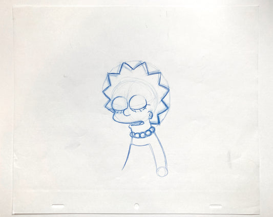 The SIMPSONS : Original Animation Drawing of Lisa Simpson (2000's). For sale on FLIP Gallery