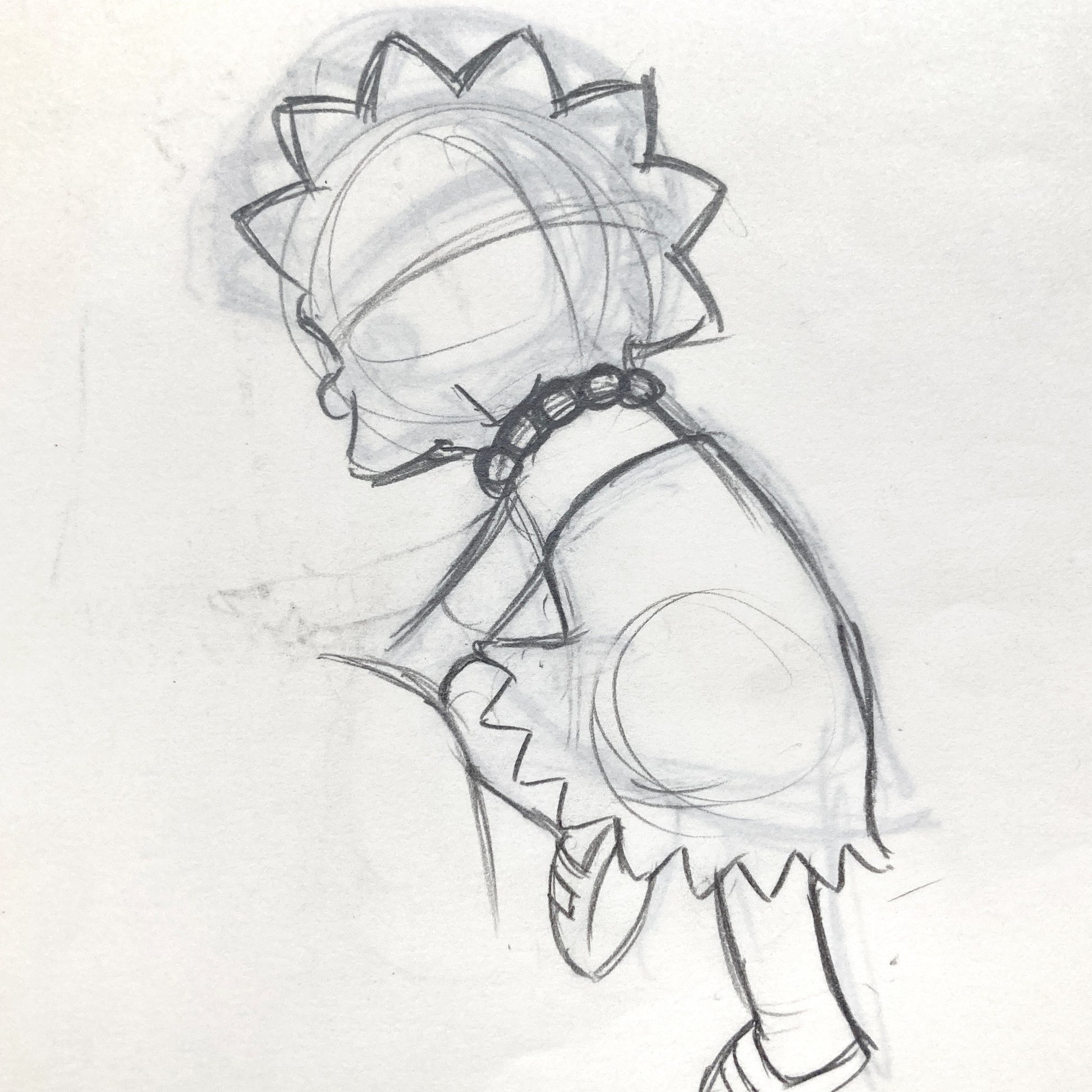 The SIMPSONS : Original Production Used Animation Drawing of Lisa Simpson. For sale on FLIP Gallery
