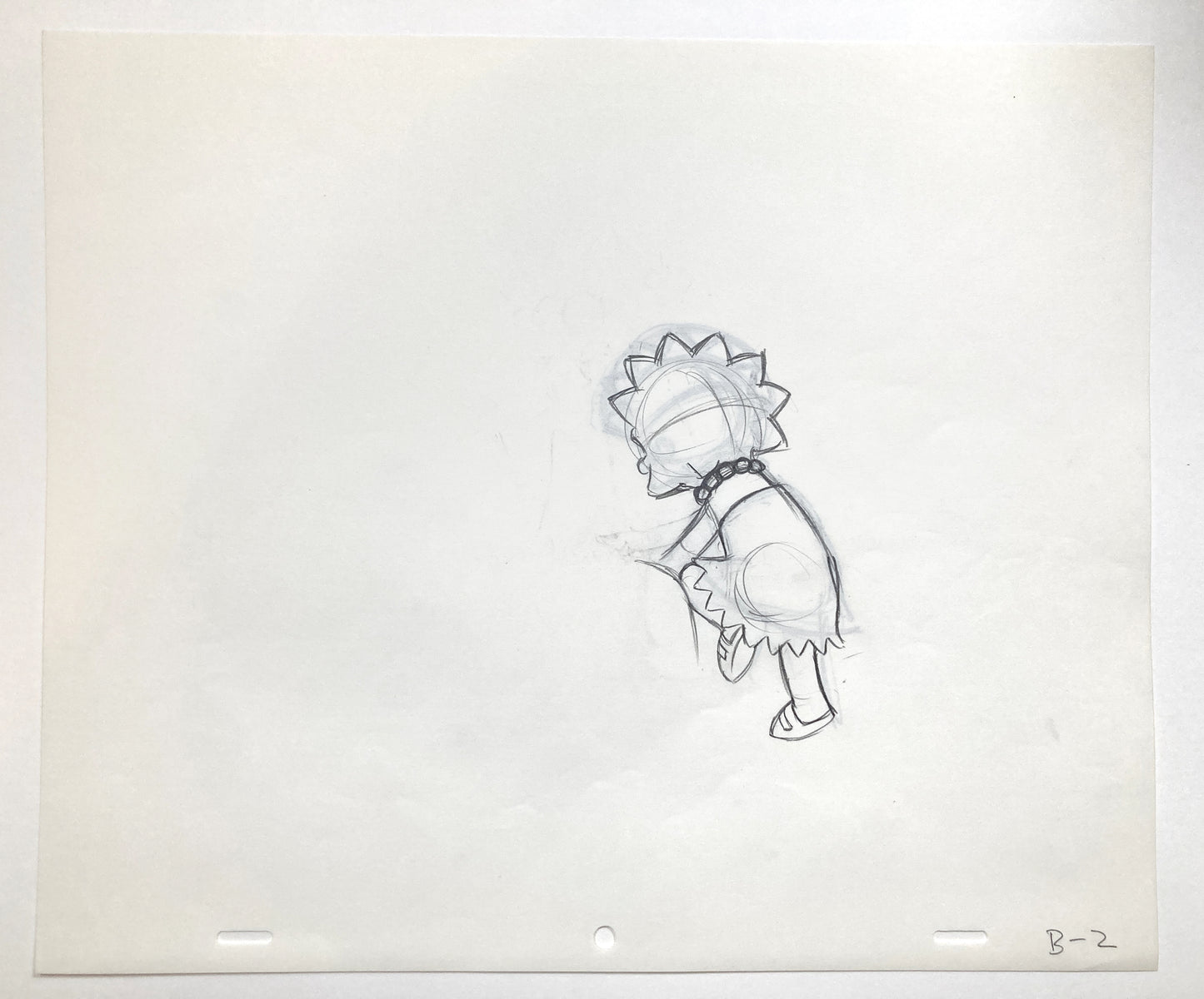 The SIMPSONS : Original Production Used Animation Drawing of Lisa Simpson. For sale on FLIP Gallery