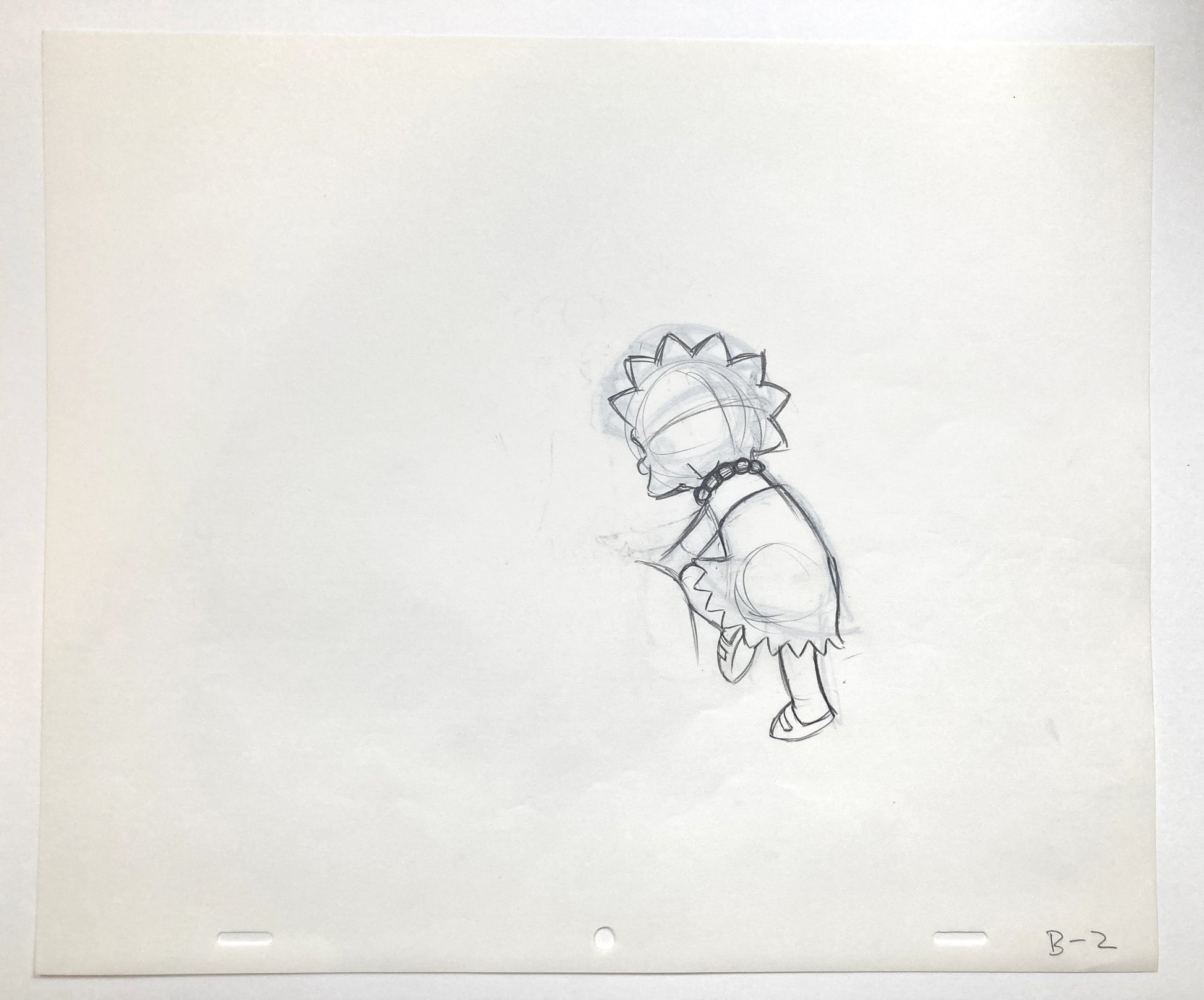 The SIMPSONS : Original Production Used Animation Drawing of Lisa Simpson. For sale on FLIP Gallery