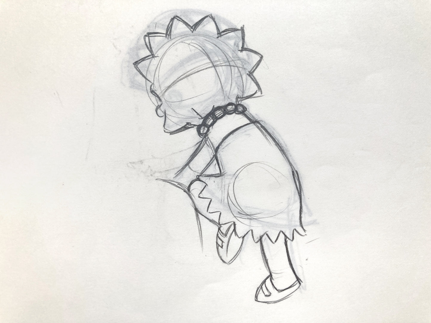 The SIMPSONS : Original Production Used Animation Drawing of Lisa Simpson. For sale on FLIP Gallery