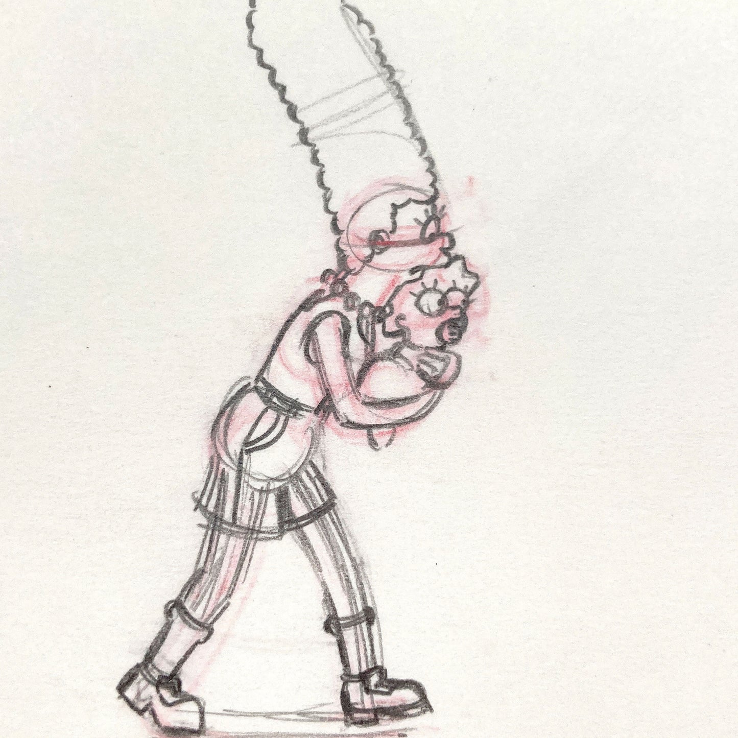 The SIMPSONS : Original Animation Drawing of Marge & Maggie Simpson (Matt Groening). For sale on FLIP Gallery