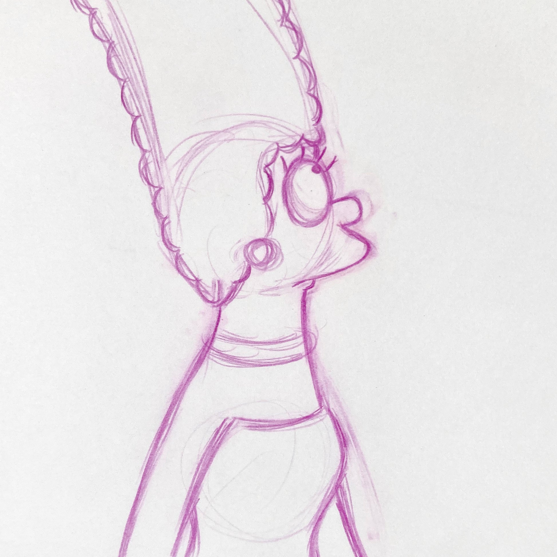 The SIMPSONS : Original Production Used Animation Drawing of Marge Simpson. For sale on FLIP Gallery