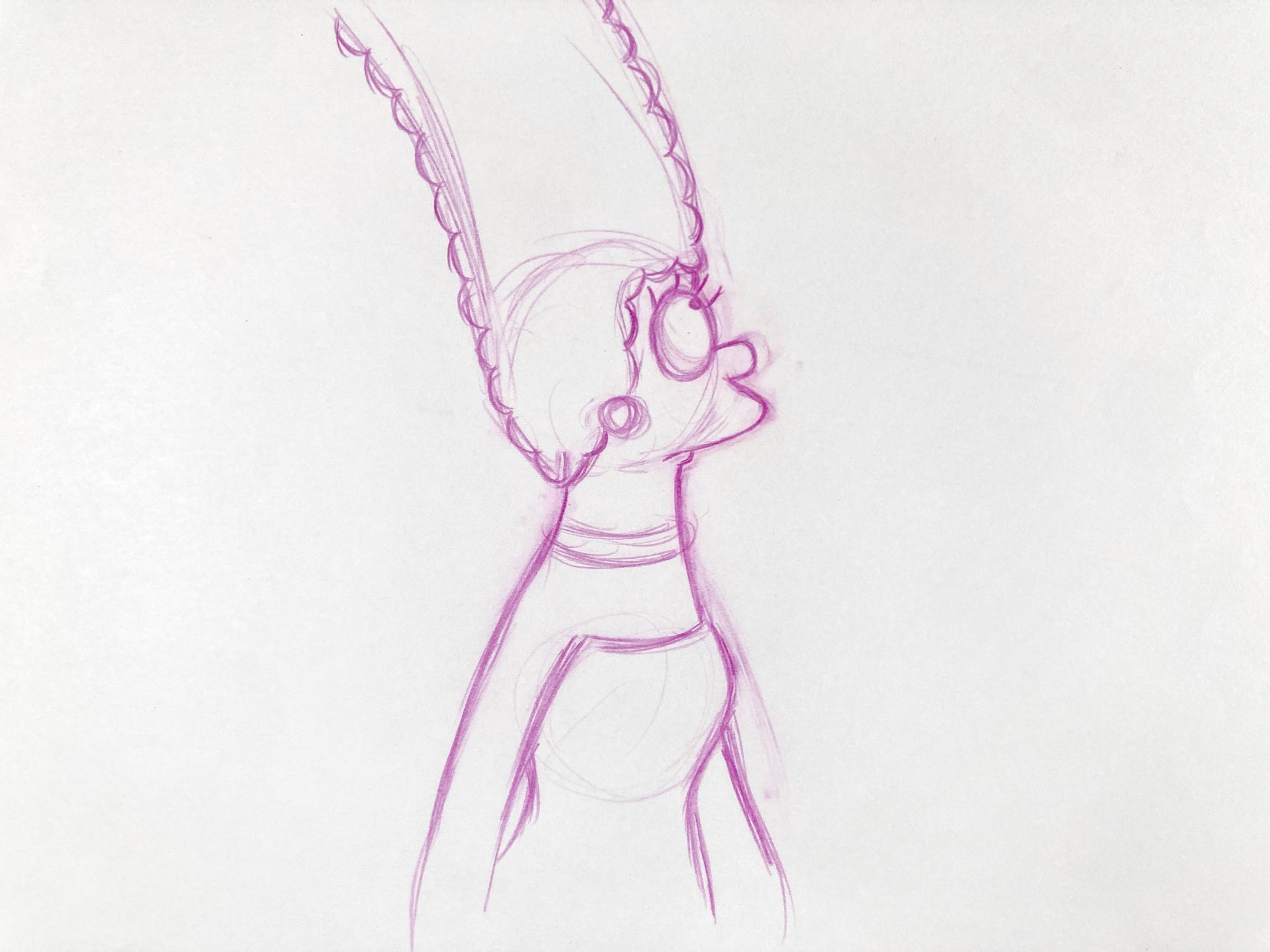 The SIMPSONS : Original Production Used Animation Drawing of Marge Simpson. For sale on FLIP Gallery
